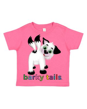 Barky Tails Shirt (Over the Shoulder) - Hot Pink