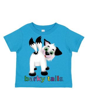 Barky Tails Shirt (Over the Shoulder) - Turquoise
