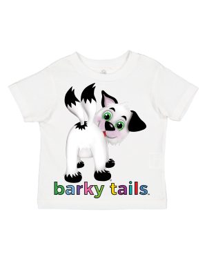 Barky Tails Shirt (Over the Shoulder) - White
