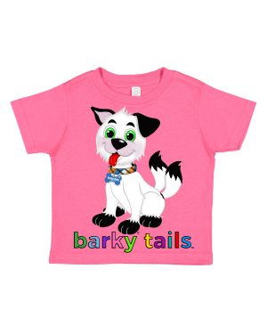Barky Tails Shirt (Front Pose) - Hot Pink