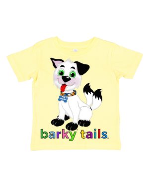 Barky Tails Shirt (Front Pose) - Yellow